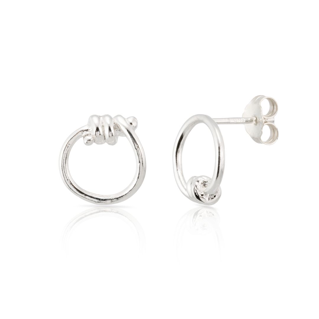 pendientes espino plata