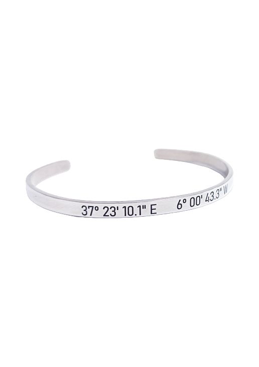 pulsera coordenadas personalizada