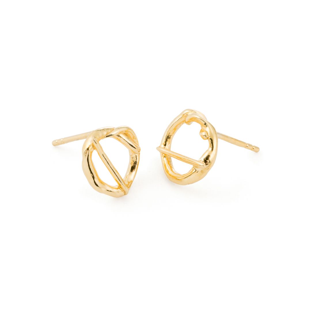 pendientes nudo gold