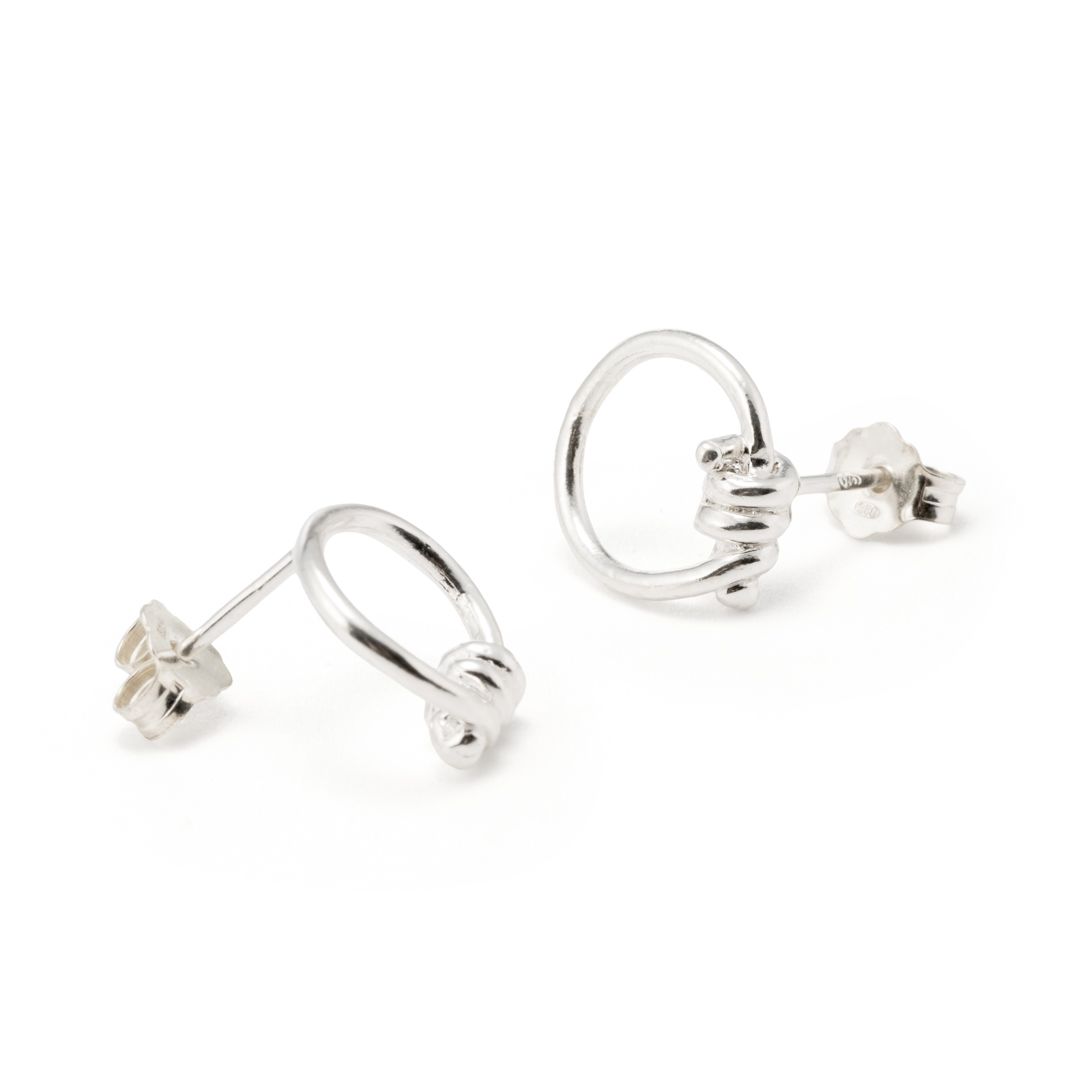 pendientes espino plata
