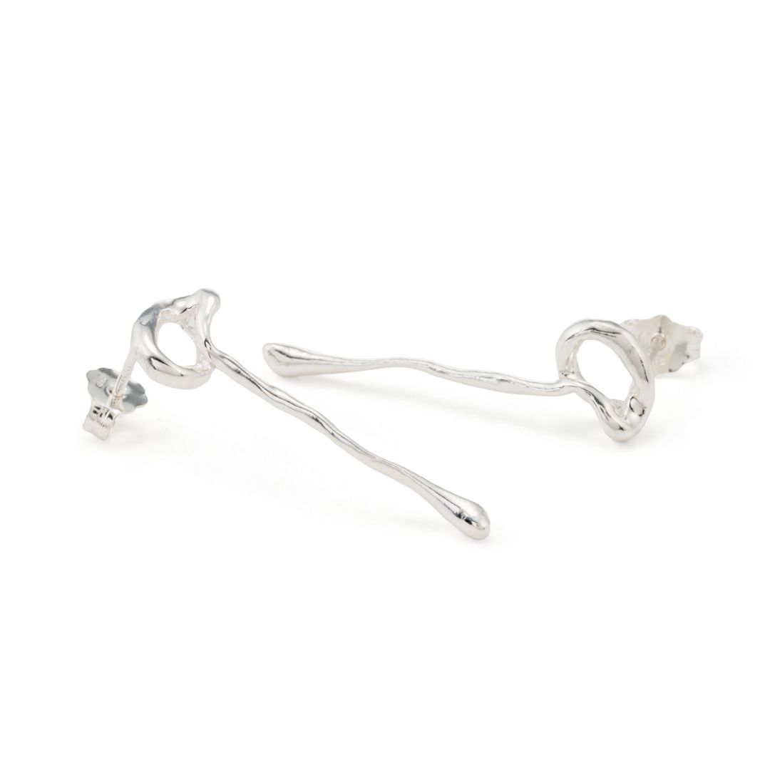 pendientes nudo gota plata pendientes nudo gota plata