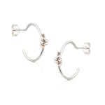 pendientes aro plata nudo
