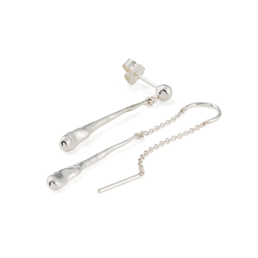 pendientes gota plata pendientes gota plata
